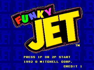 Funky Jet (World) Title Screen